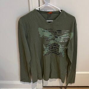 Hugo bossGreen Long Sleeve Graphic Tee medium